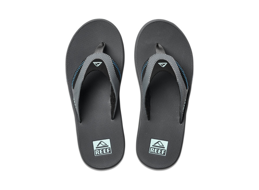 Reef Fanning Slipper Gun Metal/Ocean