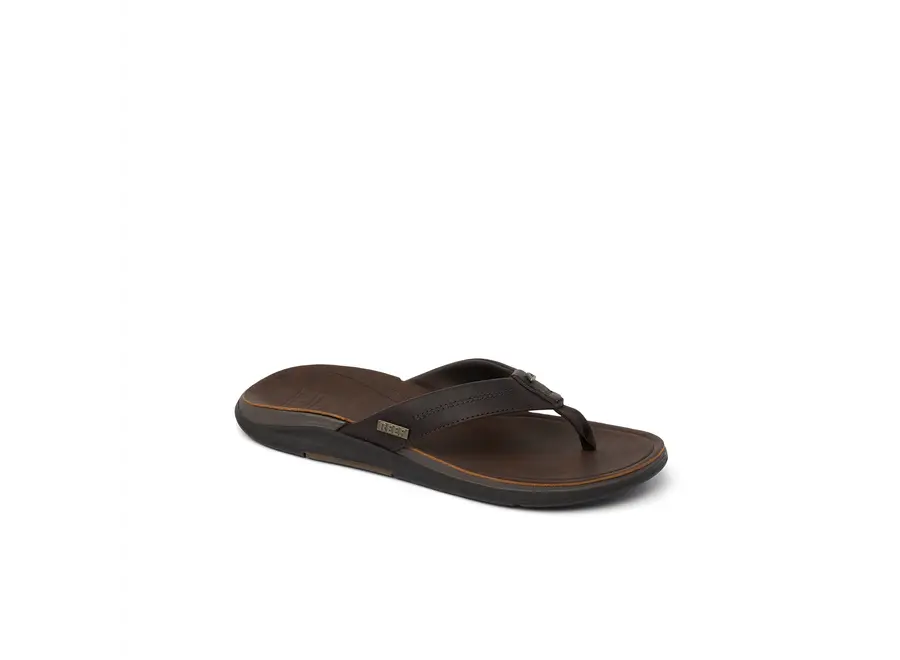 Reef Leather Slipper Offshore Dark Brown