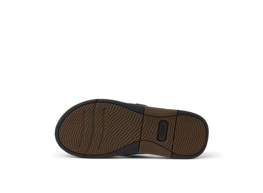 Reef Leather Slipper Offshore Dark Brown