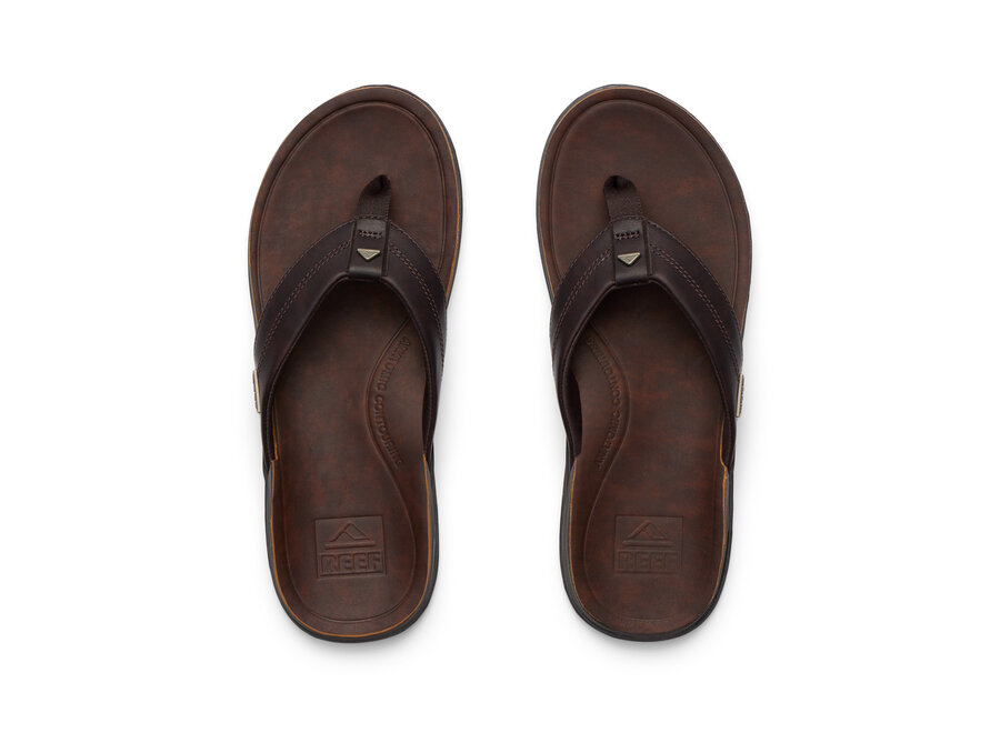 Reef Leather Slipper Offshore Dark Brown