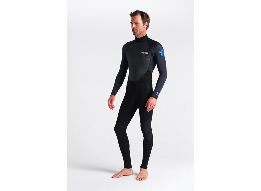 C-Skins Element 3/2 Mens Wetsuit Black/Anthracite/Cyan
