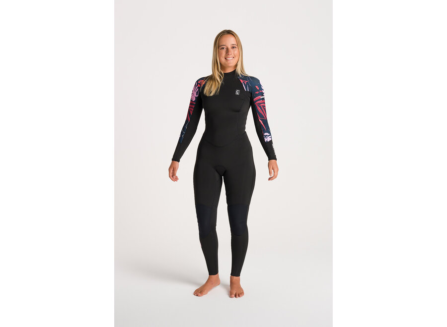 NuWave Solace Lite 3/2 Womens Wetsuit Black/Tropical