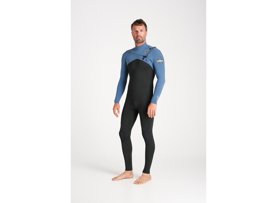 NuWave Session 3/2 Mens Wetsuit Black/Steel Blue