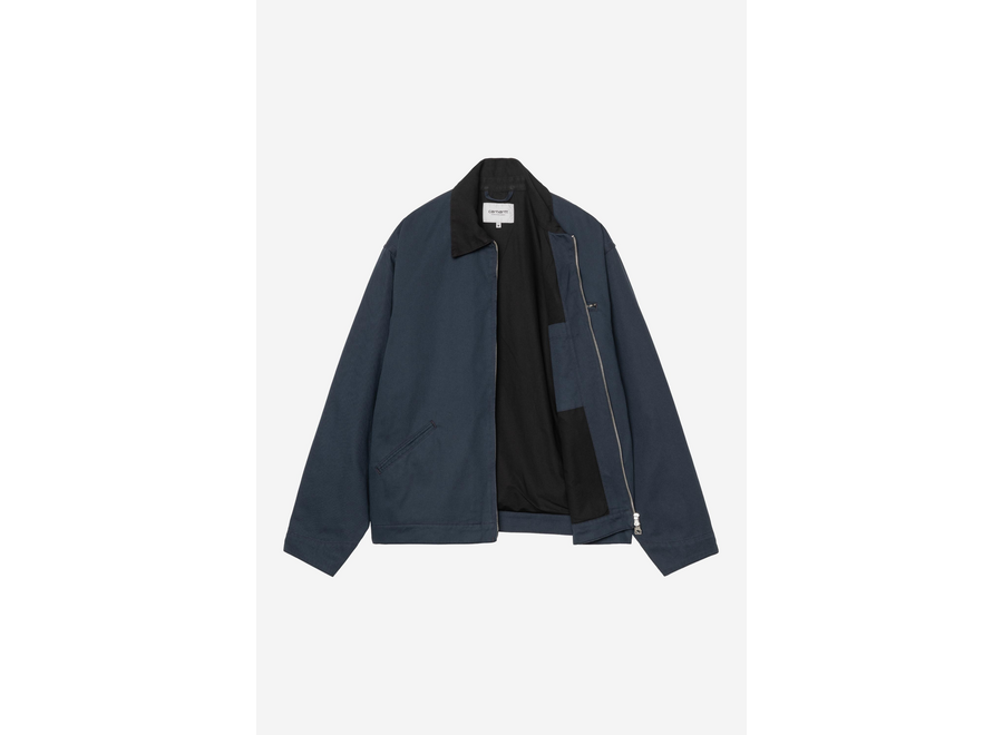 Carhartt WIP OG Detroit Jacket 'Moraga' Twill Deep Night / Black Rinsed