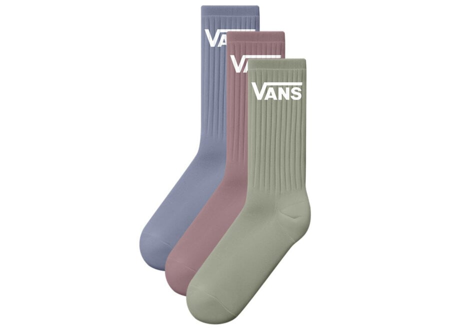 Vans Classic Crew Socks Glacial Slate 3-Pack