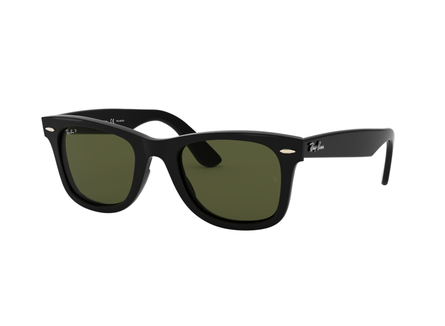 Wayfarer Black / Green Polarized