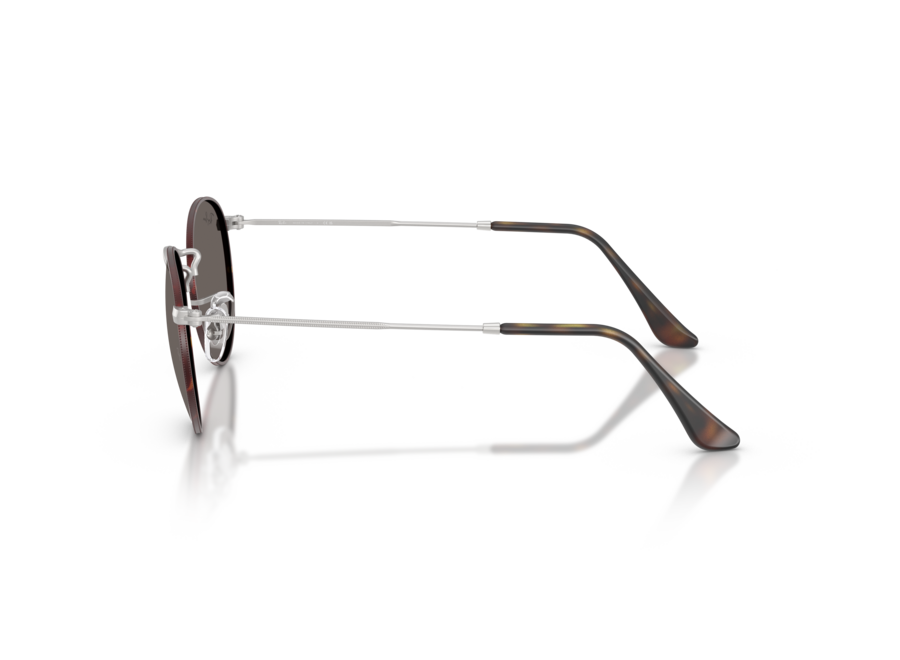 Ray-Ban Round Metal Matte Havana On Matte Silver