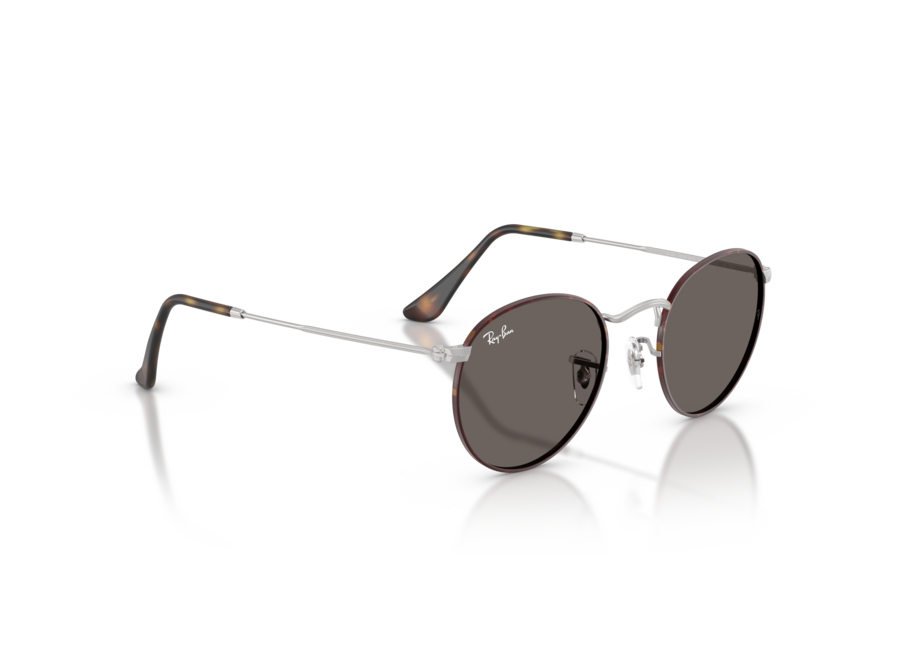 Ray-Ban Round Metal Matte Havana On Matte Silver