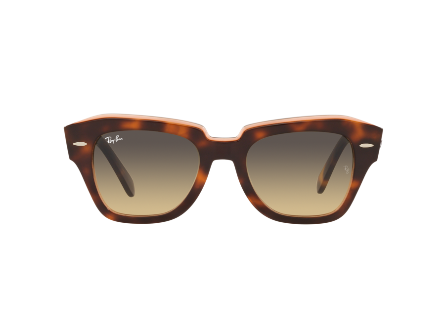 Ray-Ban State Street Havana On Transparent Pink