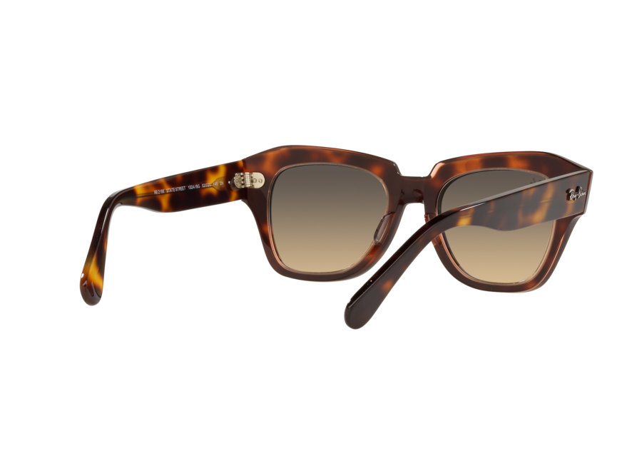 Ray-Ban State Street Havana On Transparent Pink