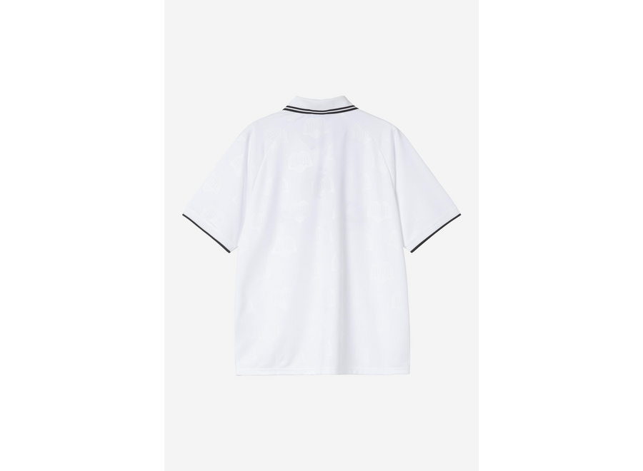 Carhartt WIP S/S Terrace Football T-Shirt Heart Train Jacquard, White