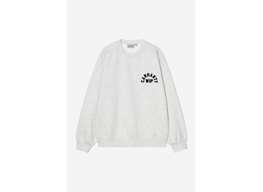 Carhartt WIP Arch Script Sweat Stone Washed Ash Heather / Dark Navy