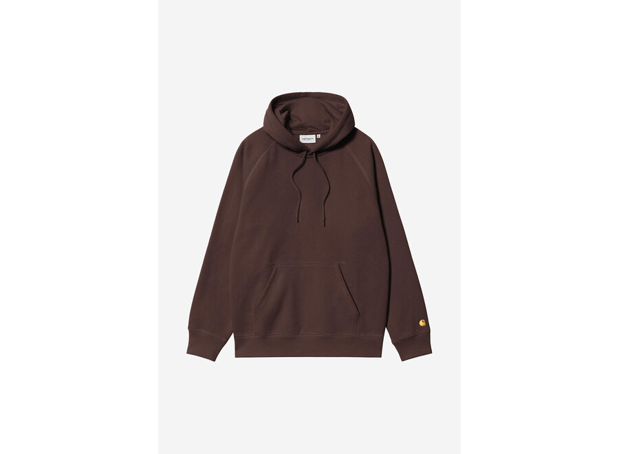 Carhartt WIP Hooded Chase Sweat Palisander / Gold