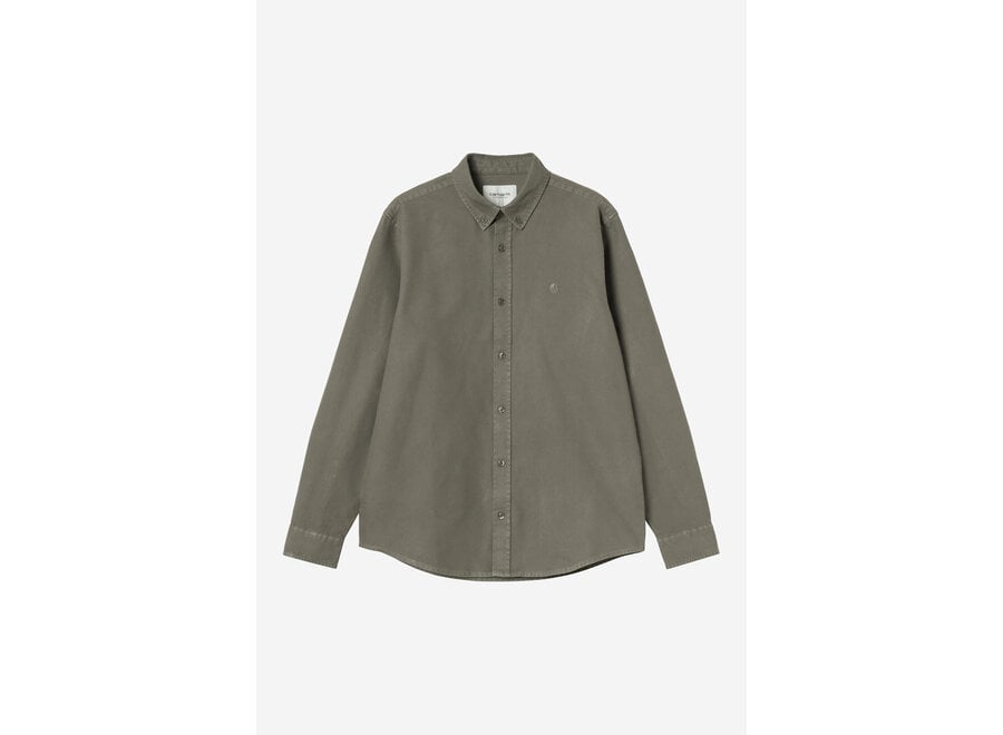 L/S Bolton Shirt Garment Dyed Shungite