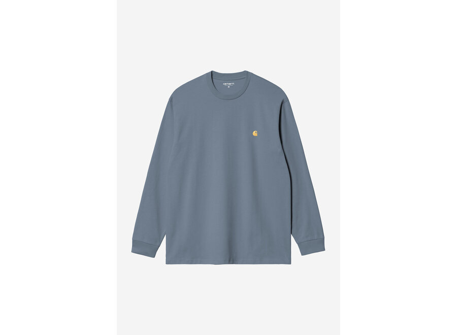 Carhartt WIP L/S Chase T-Shirt Icesheet / Gold