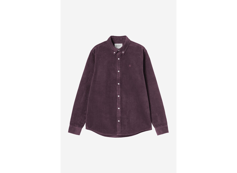 L/S Madison Cord Shirt Cozy Purple