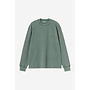 Carhartt WIP L/S Vista Waffle T-Shirt Garment Dyed Dark Scarab