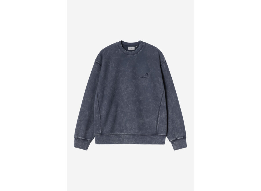 Carhartt WIP Lambert Sweat Moon Wash Dark Navy