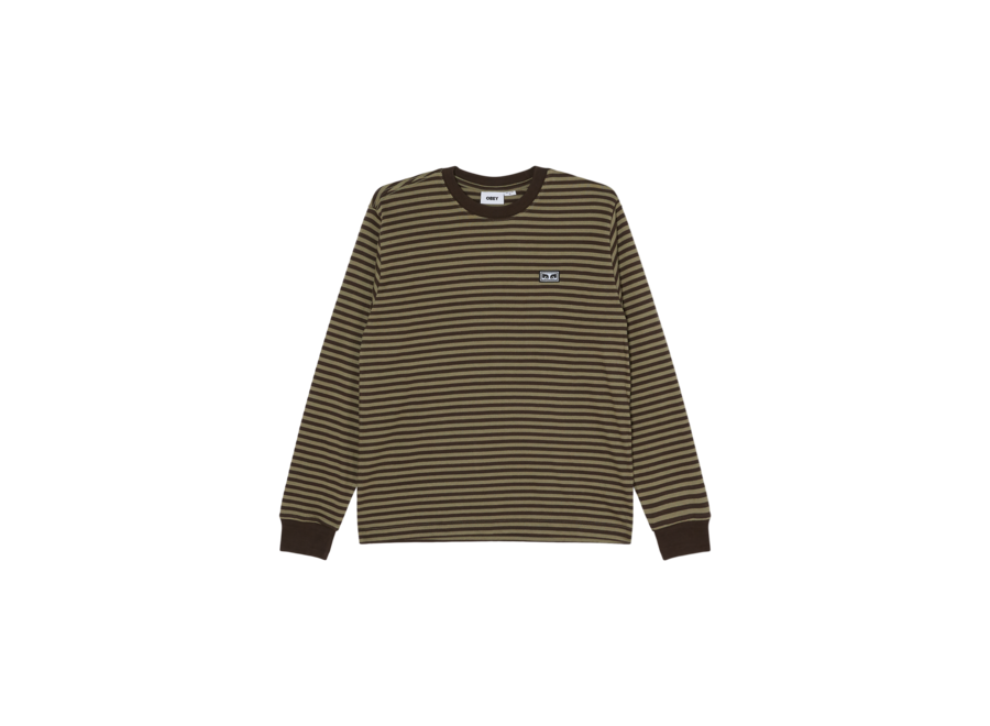 Obey Eyes Stripe LS Black Olive