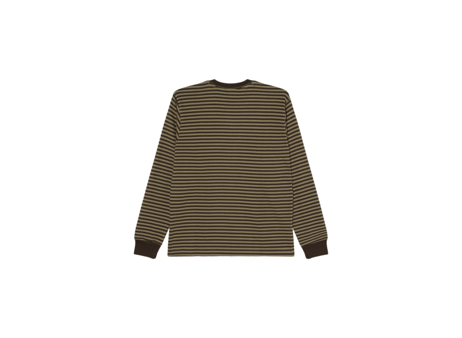 Obey Established Works Eyes Stripe LS Black Olive Multi