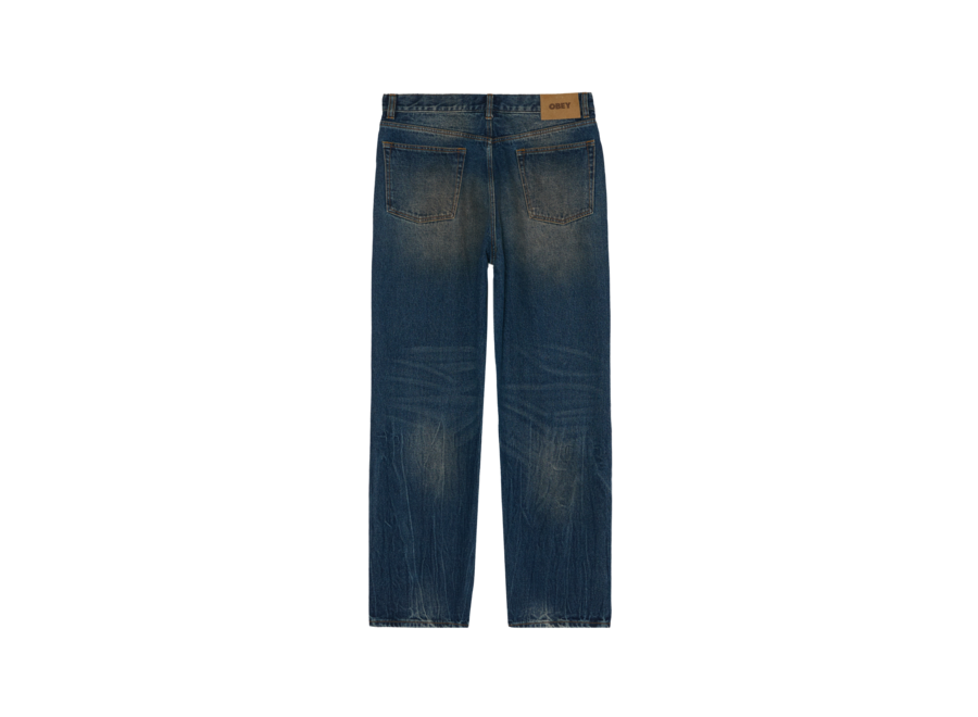 Obey Classic Baggy Denim Oil Stained Indigo