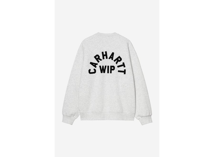 Carhartt WIP Arch Script Sweat Stone Washed Ash Heather / Dark Navy