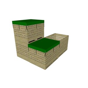 PVC dekzeil 160 x 120 cm  - Groen