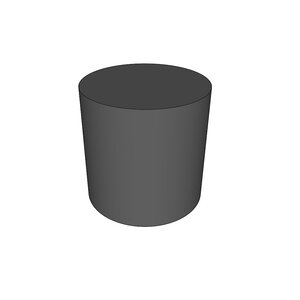 Hoes rond  111 x 110cm | PVC Antraciet