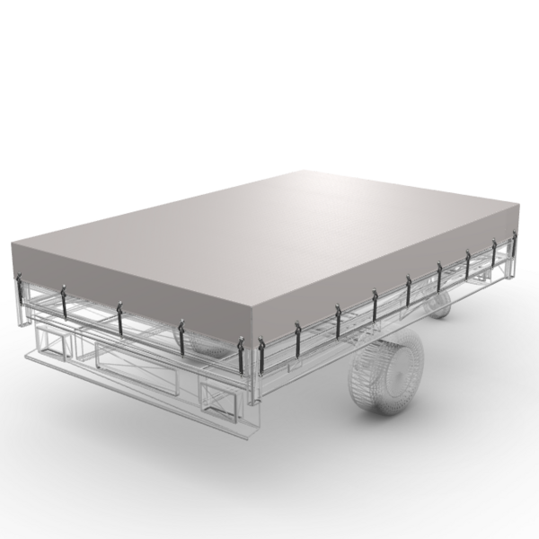 256  x 159.5  cm | Afdekzeil Grijs