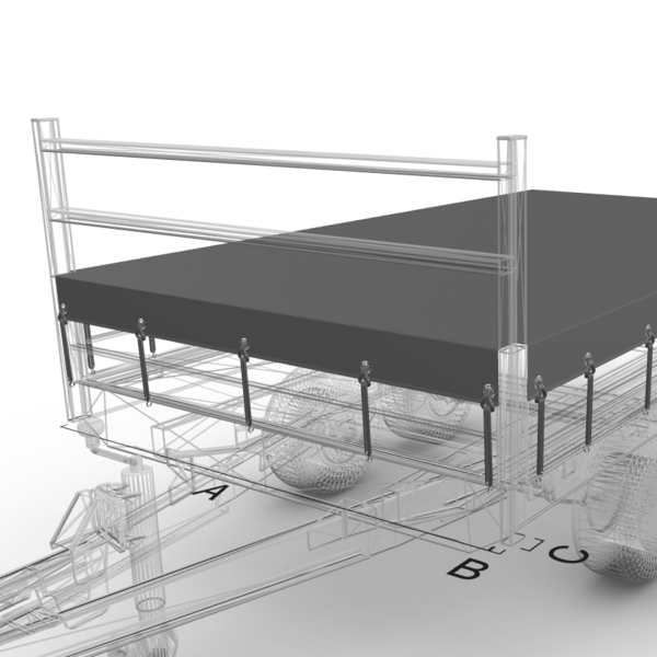 274  x 132  cm | Afdekzeil Antraciet