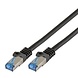 Cat7 0.25M Noir SSTP/PiMF câble patch sans halogène Cat7 0.25M Noir SSTP/PiMF câble patch sans halogène
