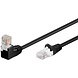 Câble UTP Cat5e 10 mètres noir 1 x coudé Câble UTP Cat5e 10 mètres noir 1 x coudé