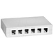 Panneau de brassage keystone de bureau, 12 ports UTP blanc Panneau de brassage keystone de bureau, 12 ports UTP blanc