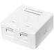 Boîtier réseau en saillie Keystone 2 ports blanc Boîtier réseau en saillie Keystone 2 ports blanc