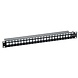 Panneau de brassage Keystone 24 ports SNAP IN RAL9005 Panneau de brassage Keystone 24 ports SNAP IN RAL9005