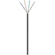Câble extérieur U/UTP CAT6 rigide 100M CCA (câble réseau sur bobine) Câble extérieur U/UTP CAT6 rigide 100M CCA (câble réseau sur bobine)