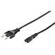 Câble d'alimentation CEE 7/16 (mâle) vers C7 (femelle) 5 M noir Câble d'alimentation CEE 7/16 (mâle) vers C7 (femelle) 5 M noir