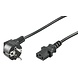 Câble d'alimentation CEE 7/7 coudé (mâle) vers C13 (femelle) 3 M noir Câble d'alimentation CEE 7/7 coudé (mâle) vers C13 (femelle) 3 M noir