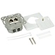 Boîte d'encastrement CAT6 2x RJ45 RAL9003 entrée verticale Boîte d'encastrement CAT6 2x RJ45 RAL9003 entrée verticale