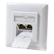 Boîte d'encastrement CAT6 2x RJ45 RAL9003 entrée verticale Boîte d'encastrement CAT6 2x RJ45 RAL9003 entrée verticale