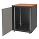 Luxe 12U mini Patchkast 604x600x600mm zwart (RAL 9005), werkblad Calvados Luxe 12U mini Patchkast 604x600x600mm zwart (RAL 9005), werkblad Calvados