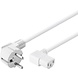 Câble d'alimentation CEE 7/7 coudé (mâle) vers C13 coudé (femelle) 5 M blanc Câble d'alimentation CEE 7/7 coudé (mâle) vers C13 coudé (femelle) 5 M blanc