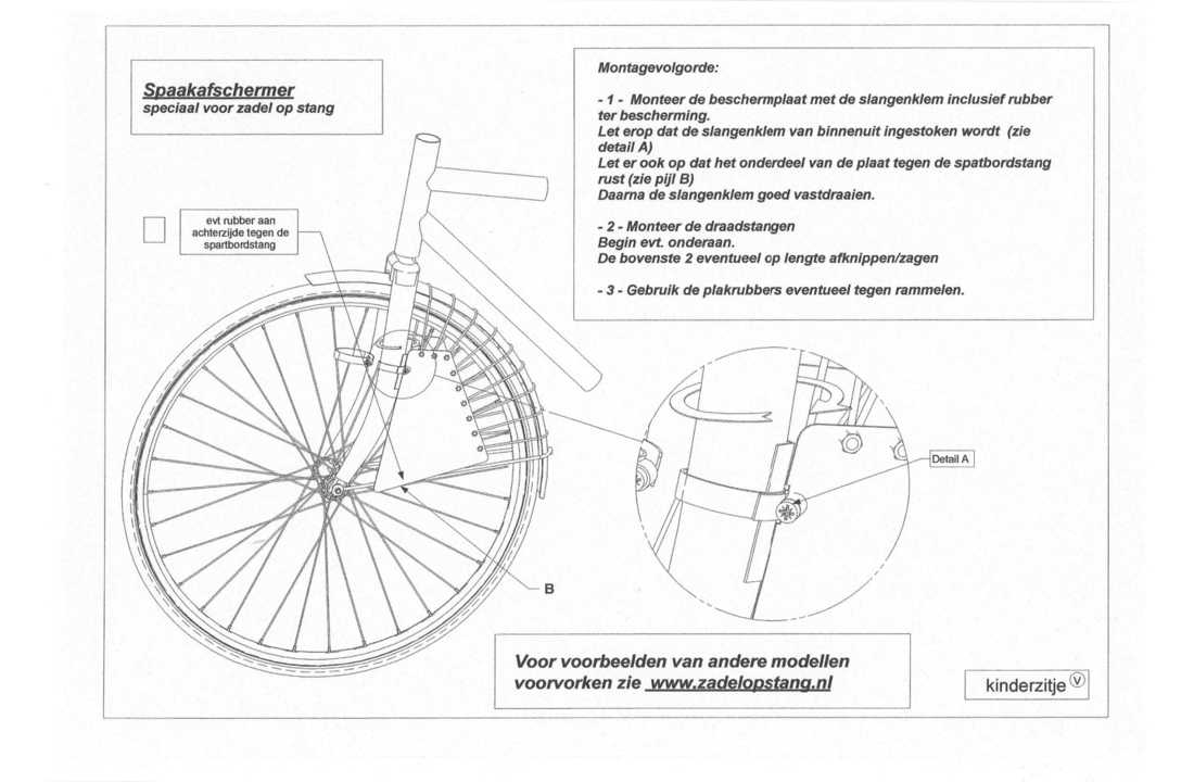 Spaakbeschermer Zadel Op Stang - Passend Op Alle Modellen