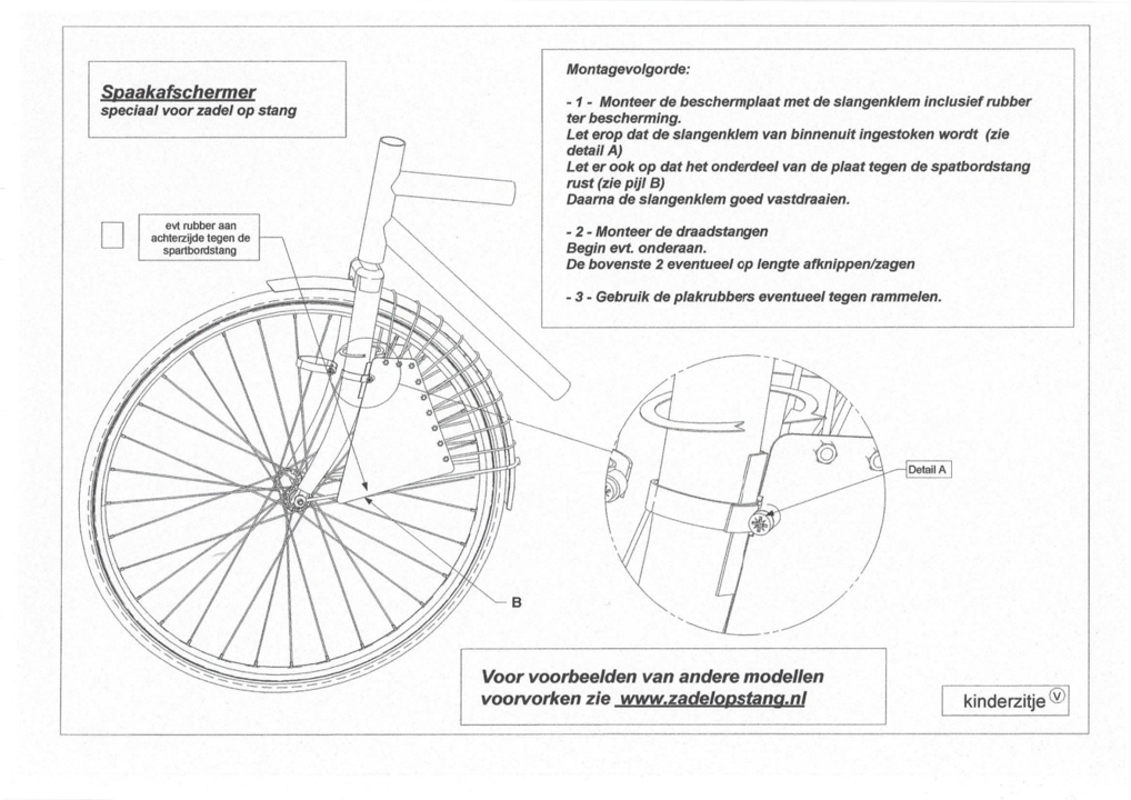 Spaakbeschermer Zadel Op Stang - Passend Op Alle Modellen