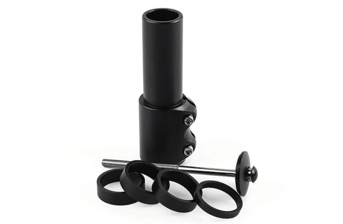 Voltano Stuurpen Verlenger XL - 1-1/8'' 28.6mm - Fietsstuur Verhoger tot max 130MM - Zwart