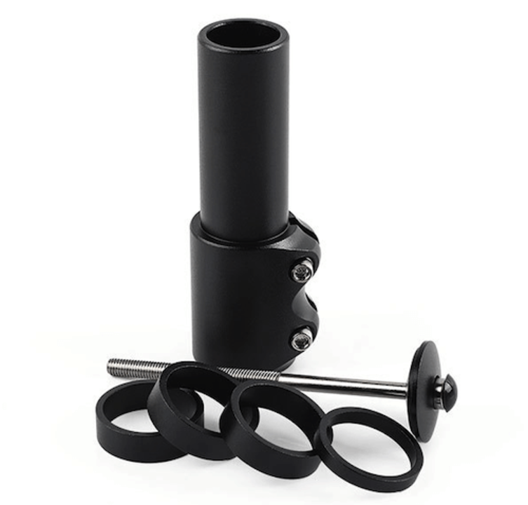 Voltano Stuurpen Verlenger XL - 1-1/8'' 28.6mm - Fietsstuur Verhoger tot max 130MM - Zwart