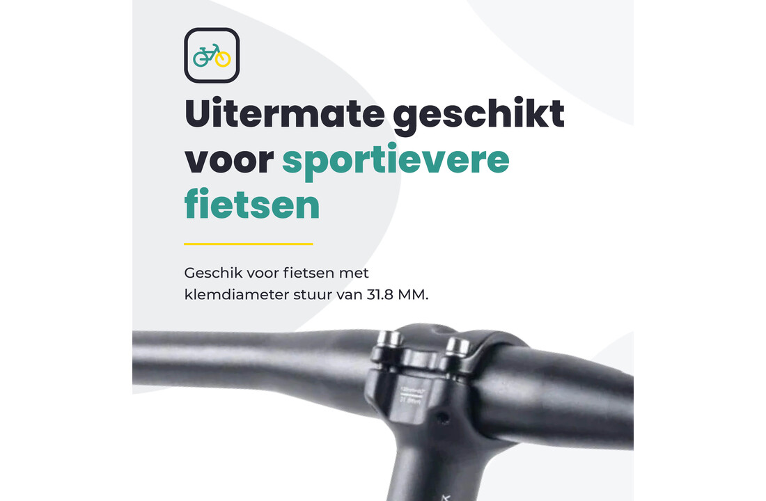 Voltano A-Head Verstelbare Stuurpen Voorbouw – 1-1/8” 28,6 / 110 mm / 31,8 mm – Zwart - º60 graden Verstelbaar - Stuur Verhoger