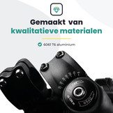 Voltano A-Head Verstelbare Stuurpen Voorbouw – 1-1/8” 28,6 / 90 mm / 31,8 mm – Zwart - º60 graden Verstelbaar - Stuur Verhoger