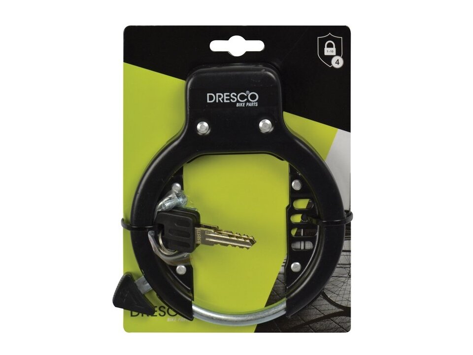 Dresco Ringslot RVS - Zwart