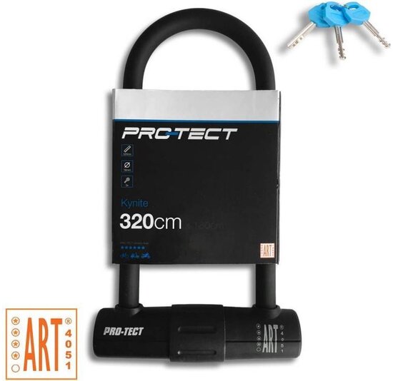 Pro-tect ART4 beugelslot - Zwart - 180x320mm